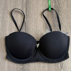 NWT Aerie 30D Removable Straps Black Bra